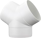 Blauberg UK 4" 100mm Ducting Y Piece for Ventilation Extractor Fans Bathroom view 2