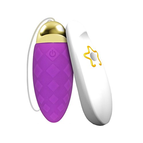 EROKAY 10 Freqency Silicone Wireless Remote Vibrating Bullet Vibe Love Egg Massager for Women Female Masturbator(Purple)