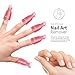 Nail file and Finger Nail Clips, Teenitor Nail Polish Remover Pads and Clips, 10pcs Gel Nail Polish Remover Clips Pink and 6pcs Professional Nail Buffer Files