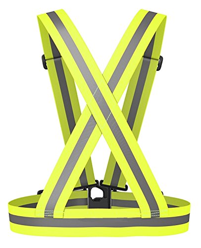 Reflective Vest Elastic & Adjustable Reflective Gear with Hi Vis Bands | High Visibility for Running,Dog Walking,Jogging,Cycling,Motorcycle Safety (2 Pack) - Thumbnail 5