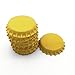 IGOGO 100 PCS Crown Bottle Caps Double Both Sided Colors Craft Linerless 2 sided Yellow