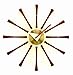 Telechron Spindle Wall Clock, Dark Wood