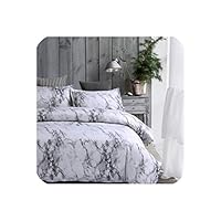 Marble Bedding Set Comforter King Duvet Cover Sets Queen Quilt Cover Sets White Printed Set Bedding,Style 2,US Queen 228x228cm