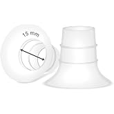 Maymom 15mm Flange Insert Compatible with Elvie Single/Double Electric, Elvie Stride Cup (24mm), Compatible with Medela PersonalFit Flex Shield, Not Original Elvie Replacement Pump Parts