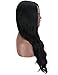 Kalyss Long Wavy Curly Black 1B Yaki Synthetic Wig for Women Side L Parting Heat Resistant Premium Human-Hair-Like Sheen Natural Looking Full Thick Women's Hair Replacement Wig,24 Inches