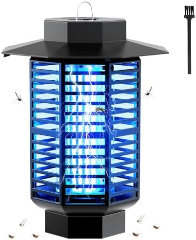 Insektenvernichter Elektrisch 4200V,Mückenlampe 18W UV Licht,IPX4 Wasserdichte Fliegenfalle Elektrisch Mückenfalle für Innen & Außenbereich,Insektenfänger gegen Mücken,Fliegen,Wespen