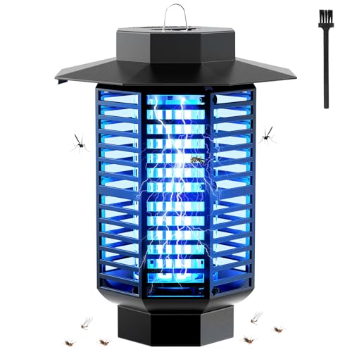 Insektenvernichter Elektrisch 4200V,Mückenlampe 18W UV Licht,IPX4 Wasserdichte Fliegenfalle Elektrisch Mückenfalle für Innen & Außenbereich,Insektenfänger gegen Mücken,Fliegen,Wespen