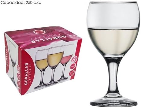CAJA 6 COPAS AGUA IMPERIAL 250 CC. PASABACHE: Amazon.es: Hogar