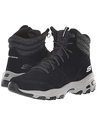 Skechers D'Lites-Short - Botas de encaje para mujer con cuello acolchado