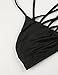 Choco Mocha Triangle Strappy Bralette for Women Unpadded Bra Black L
