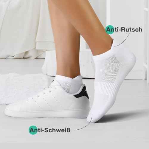 YouShow Cotton Trainer Socks 10 Pairs, Ankle Socks for Men and Women Sports Socks Non Slip Running Socks Anti Blister