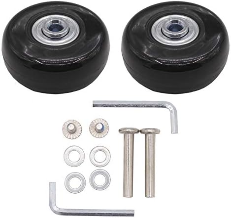 Leen4YouLuggage Suitcase Replacement Wheels with Screws Axles Repair Tool for Luggage Suitcase Trolley,Skate Replacement Wheels(Pack of 2)