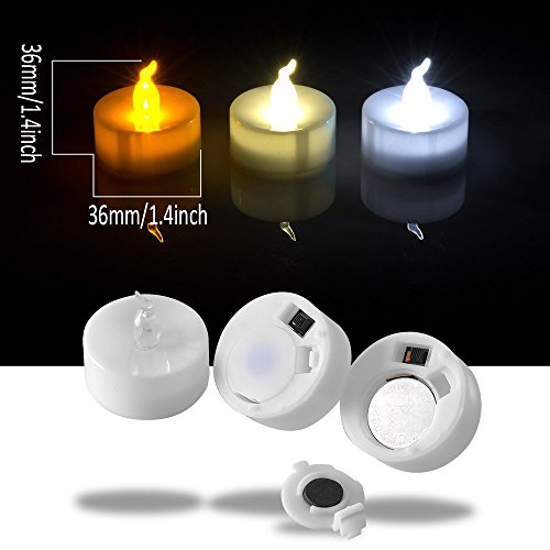 AGPtEK Timer Tea Lights,24 Pack Flameless Timer LED Candles Battery