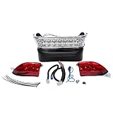 10L0LGolf Car 9-pin Light Kit for Club Car Precedent 2004-2008.5 Electric Golf Carts (Must Input 12 Volts)