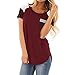 Sunmoot Clearance Sale Striped Print Blouse for Women Short Sleeve T Shirt Patchwork Top Summer Casual Color Block Tunic