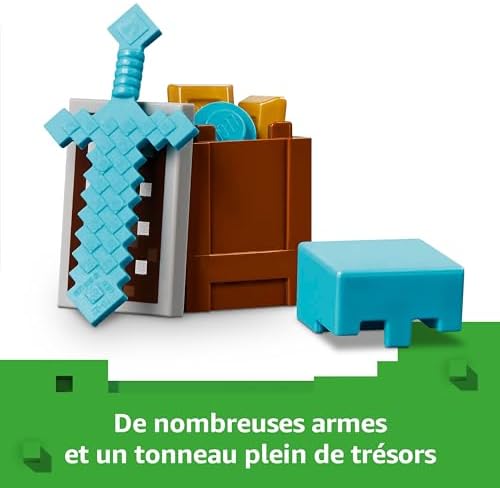 Minecraft La Patrouille d’Illageois du Désert - Jouet de Construction avec Figurines Dont Un Pillard, Un Vindicateur & Un Chevalier Cactus - Cadeau pour Gamer, Garçon ou Fille dès 7 Ans 21267
