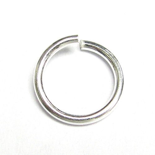 6 pcs .925 Sterling Silver 10mm Round Open Jump Rings Bead 17 Gauge / 1.2mm Wire / Connector / Findings / Bright