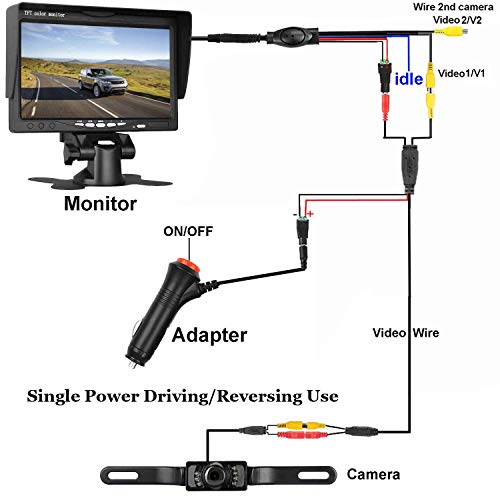 image for LeeKooLuu Color RCA Video Cable Gold Plated 33 ft with a Power Red Cor