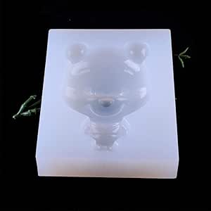 Molde de Silicona Oso de Dibujos Animados Espejo Cristal Gota Pegamento