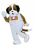 Forum Deluxe Plush Dog Mascot St Bernard Costume, Brown, One Size