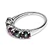 3.8ct. 5-Stone Mystic Fire Topaz White Gold Plated 925 Sterling Silver Ring