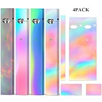 4PCS Skin for J/uu-l and Charger Sticker Wrap, Shock-Proof & Scratch-Proof Sleeve Shield Cover Case Cap Decal for Office Relax, Travel and Daily Life (Rainbow)