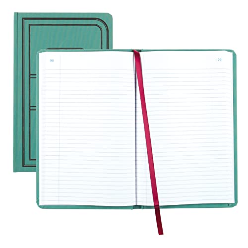 National Record Book série Tuff, tela verde, capa dura, 29,8 cm x 18,4 cm, 150 páginas (A66150R)