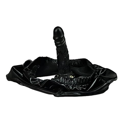 FANTASY Slip mit Dildo in schwarz Größe M