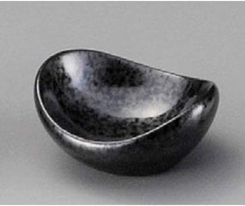 Dish for appetizer Soy Sauce Plate size [ 57 x 50 x 26mm ] Black crystal bean delicacy Japanese dish plates traditional oriental asian