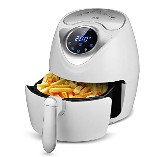 Click Here to See More Images Air Fryer Household Smart Touch Screen Electric Fryer No Fume Large Capacity Fries Machine-BLACK,White
