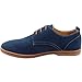 DADAWEN Men's Classic Suede Leather Oxford Dress Shoes Business Casual Shoes Blue US Size 12