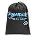SeeWorld 180° Panoramic Full Face Snorkel Mask -Larger Viewing Area Free Breath Technology with Anti-fog and Anti-leak Snorkeling Design for Adults,Youth and Kids