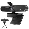 Webcam with Microphone,Full HD 1080P USB Webcam Autofocus 30fps Plug and Play 140 Degree Wide Angle with Privacy Cover…