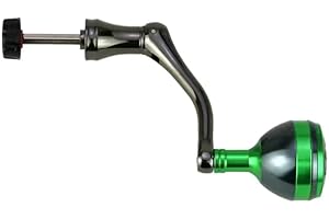 TEQIN Fishing Spinning Reel Handle, Lightweight Metal Single Rocker Arm, DIY Spinning Reel Grip Modification Green Large