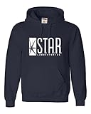 Large Navy Blue Adult Star Labs Sweatshirt Hoodie