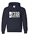 Large Navy Blue Adult Star Labs Sweatshirt Hoodie