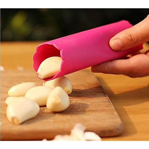 Drhob 1pcs HOT Magic Silicone Garlic Peeler Peel Easy Useful Kitchen Tools Color Random Home & Kitchen, Kitchen & Dining, Kitchen Utensils & Gadgets, Seasoning & Spice Tools, Garlic Tools, Garlic Peelers