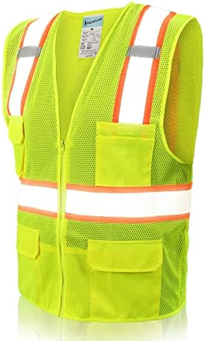 3M Reflective Tape SIFE Reflective Safety Vest - ANSI Class 2 With 7 ...