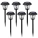 Solpex 6 Pack Solar Pathway Lights - Solar Powered Outdoor Metal & Glass Garden Lights, Waterproof for Patio, Yard, Lawn and Garden (Warm White)