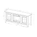 Walker Edison Rustic Wood and Glass Fireplace TV Stand for TV's up to 64