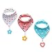 Baby/Toddler Bandana Teething Bibs 3-pack ,Made with 100% Organic Cotton, Super Absorbent and Soft (Unisex)