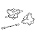 JGFinds Butterfly Bracelet Toggle Clasps - 28 Sets of Silver Tone DIY Jewelry Making Supplies