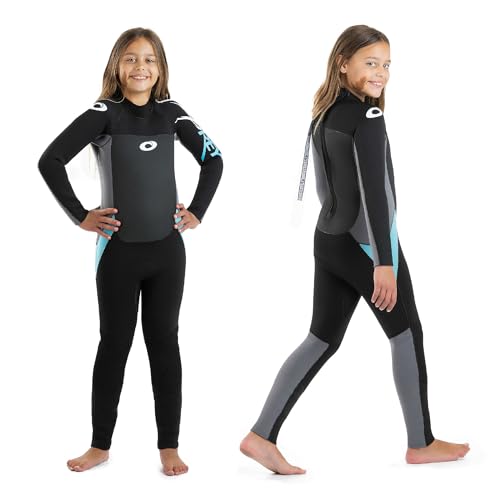 Osprey Girls 5 Mm Full Length Winter Wetsuit for Kids, Black (schwarz blau), X Small UK