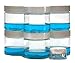 Clear 2 oz Plastic Jars with White Lids (6 pk) with Balm Jar - PET Round Refillable Containers