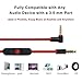 Haoos New 2.0 Version Replacement Cable for Beats by Dr. Dre Headphone Solo 2/3 HD/Studio/Pro/Detox/Wireless,Cord Extension with Talk Control-Compatible for Samsung S8 LG V20 G6 iPhone6S(Red)thumb 3