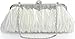 Elf of Bolsas - Evening Handbag Classic Satin Detachable Strap Ivory Clutch