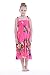 Girl Elastic Ruffle Hawaiian Luau Dress in Hot Pink 12