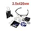 Zorvo Brand New Black Dentist Dental Surgical Medical Binocular Loupes 2.5X 420mm Optical Glass Loupe +Dental LED Head Light Lamp (Black)