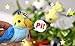 Bird Plush Doll Cell Phone Charm (Cockatiel/Gray)