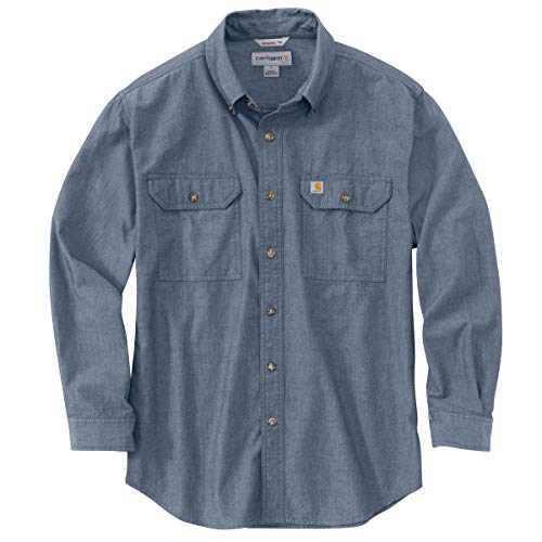Carhartt Men's Loose Fit Midweight Chambray Long-Sleeve Shirt - Image 4